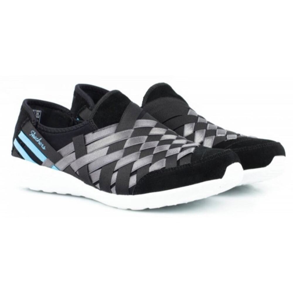 Skechers Women's Stardust Destiny Stretch Slip On Sneakers Black